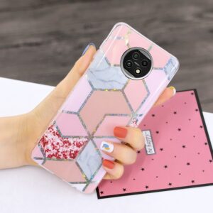 Θήκη Xiaomi Redmi Note 9T Σιλικόνης Ρόμβους Electroplating TPU Protective Case Pink Pink Rhombus
