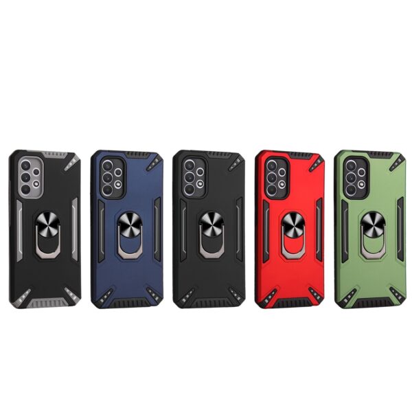 Θήκη Samsung Galaxy A32 4G Μαύρη Με Σταντ PC + TPU Protective Case with Ring Holder Black