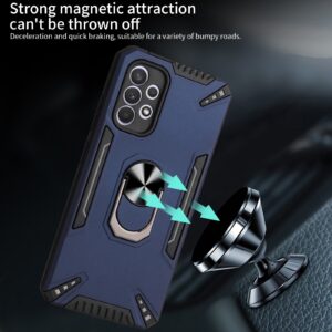 Θήκη Samsung Galaxy A32 4G Μπλε Με Σταντ PC + TPU Protective Case with Ring Holder Royal Blue