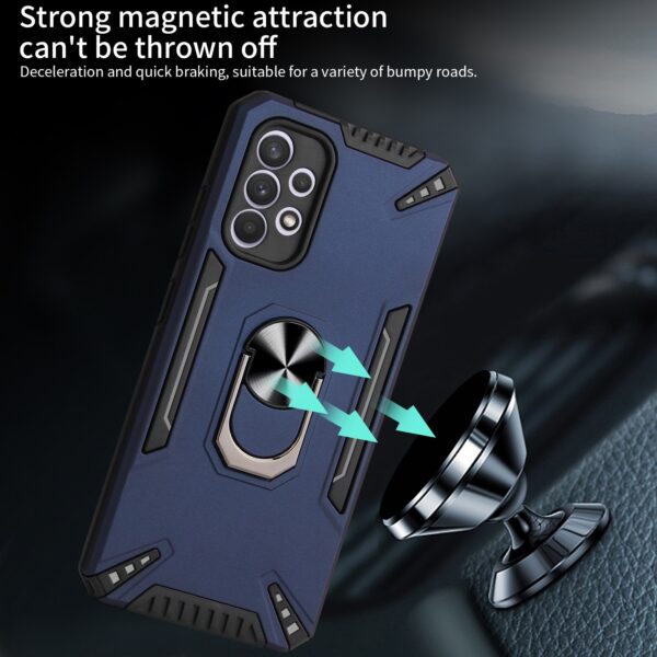 Θήκη Samsung Galaxy A32 4G Μπλε Με Σταντ PC + TPU Protective Case with Ring Holder Royal Blue