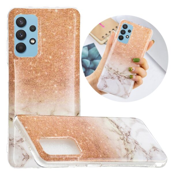 Θήκη Samsung Galaxy A32 4G Σιλικόνης Μάρμαρο Marble Pattern Soft TPU Protective Case White Gold