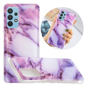 Θήκη Samsung Galaxy A32 4G Σιλικόνης Μάρμαρο Marble Pattern Soft TPU Protective Case Purple