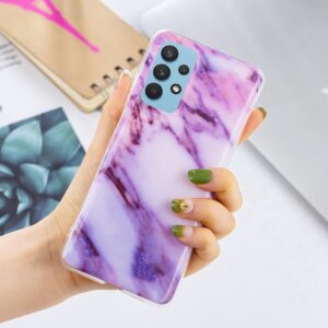 Θήκη Samsung Galaxy A32 4G Σιλικόνης Μάρμαρο Marble Pattern Soft TPU Protective Case Purple