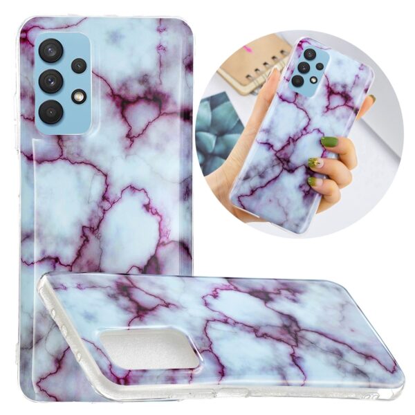 Θήκη Samsung Galaxy A32 4G Σιλικόνης Μάρμαρο Marble Pattern Soft TPU Protective Case Red