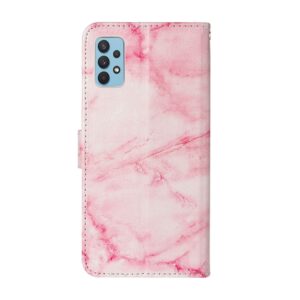 Samsung Galaxy A32 4G Θήκη Βιβλίο Μάρμαρο Colored Drawing Pattern Horizontal Flip Case Pink Marble
