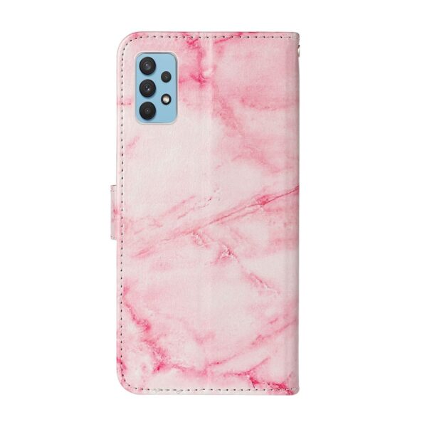 Samsung Galaxy A32 4G Θήκη Βιβλίο Μάρμαρο Colored Drawing Pattern Horizontal Flip Case Pink Marble