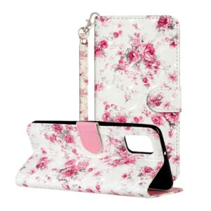 Θήκη Samsung Galaxy A32 4G Βιβλίο Ροζ Τριαντάφυλλα 3D Pattern Horizontal Flip Case Rose Flower