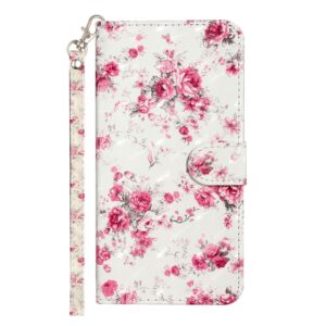 Θήκη Samsung Galaxy A32 4G Βιβλίο Ροζ Τριαντάφυλλα 3D Pattern Horizontal Flip Case Rose Flower