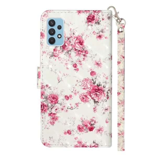 Θήκη Samsung Galaxy A32 4G Βιβλίο Ροζ Τριαντάφυλλα 3D Pattern Horizontal Flip Case Rose Flower