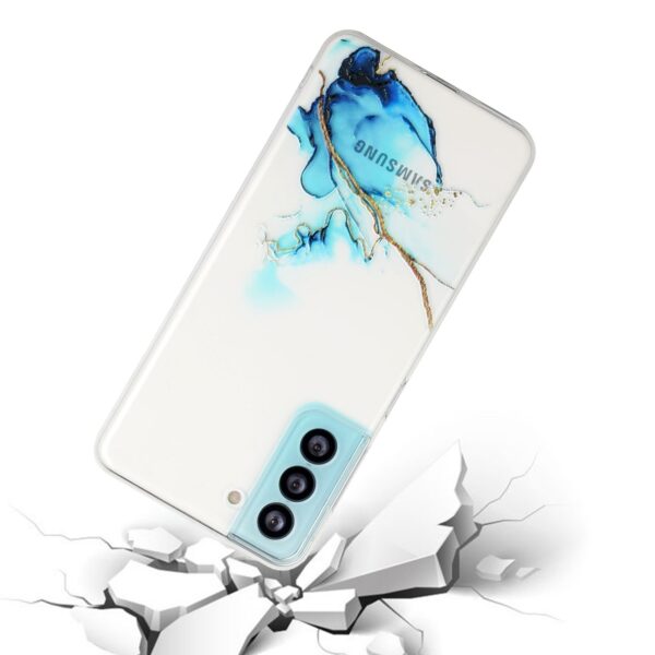 Samsung Galaxy A72 4G / A72 5G Θήκη Σιλικόνης Μάρμαρο Μπλε Hollow Marble Pattern TPU Precise Hole Protective Case Blue