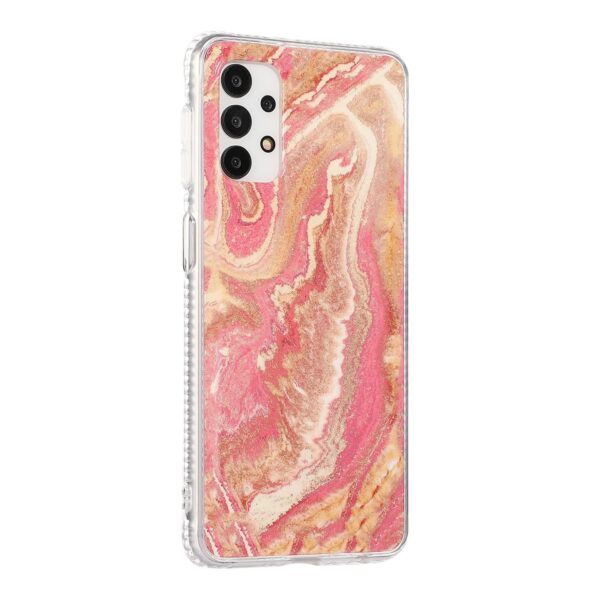 Samsung Galaxy A72 4G / A72 5G Θήκη Σιλικόνης Μάρμαρο Gold Sands Dual-side IMD Marble Pattern Case Pink