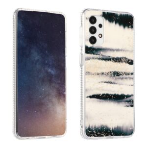 Samsung Galaxy A72 4G / A72 5G Θήκη Σιλικόνης Μάρμαρο Gold Sands Dual-side IMD Marble Pattern Case Black