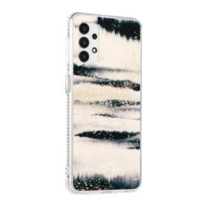 Samsung Galaxy A72 4G / A72 5G Θήκη Σιλικόνης Μάρμαρο Gold Sands Dual-side IMD Marble Pattern Case Black