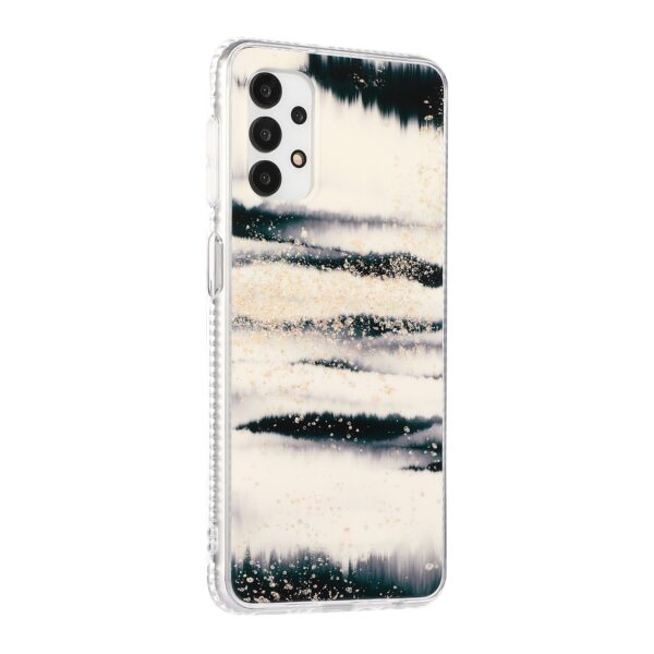 Samsung Galaxy A72 4G / A72 5G Θήκη Σιλικόνης Μάρμαρο Gold Sands Dual-side IMD Marble Pattern Case Black