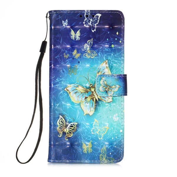 Samsung Galaxy A72 4G / A72 5G Θήκη Βιβλίο Χρυσή Πεταλούδα 3D Painting Horizontal Flip Case Golden Butterfly