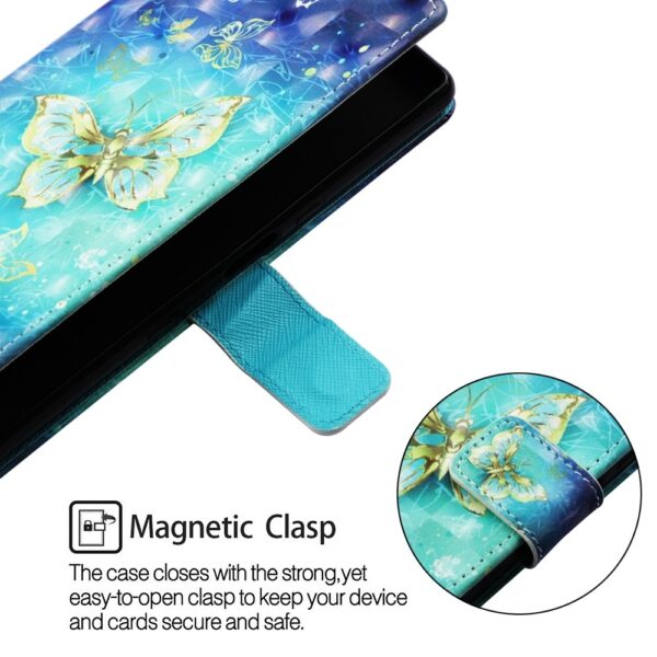 Samsung Galaxy A72 4G / A72 5G Θήκη Βιβλίο Χρυσή Πεταλούδα 3D Painting Horizontal Flip Case Golden Butterfly