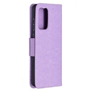 Samsung Galaxy A72 4G / A72 5G Θήκη Βιβλίο Μωβ Πεταλούδες Two Butterflies Embossing Pattern Horizontal Flip Case Purple