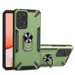 Samsung Galaxy A72 4G / A72 5G Θήκη Πράσινη Με Σταντ PC + TPU Protective Case with Ring Holder Dark Green