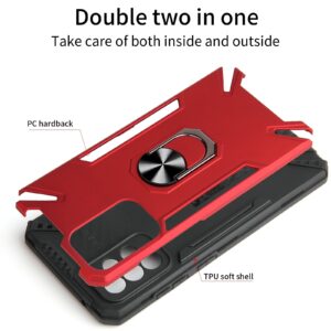 Samsung Galaxy A72 4G / A72 5G Θήκη Πράσινη Με Σταντ PC + TPU Protective Case with Ring Holder Dark Green