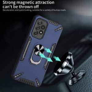 Samsung Galaxy A72 4G / A72 5G Θήκη Πράσινη Με Σταντ PC + TPU Protective Case with Ring Holder Dark Green