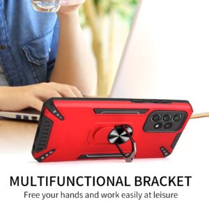 Samsung Galaxy A72 4G / A72 5G Θήκη Μαύρη Με Σταντ PC + TPU Protective Case with Ring Holder Black