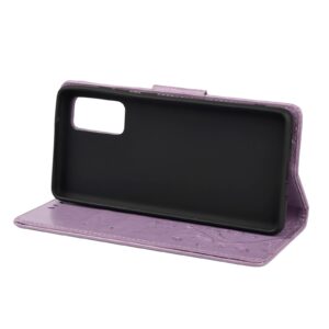 Samsung Galaxy A72 4G / A72 5G Θήκη Βιβλίο Μωβ Λουλούδια Και Πεταλούδες Butterfly Flower Pattern Horizontal Flip Case Purple