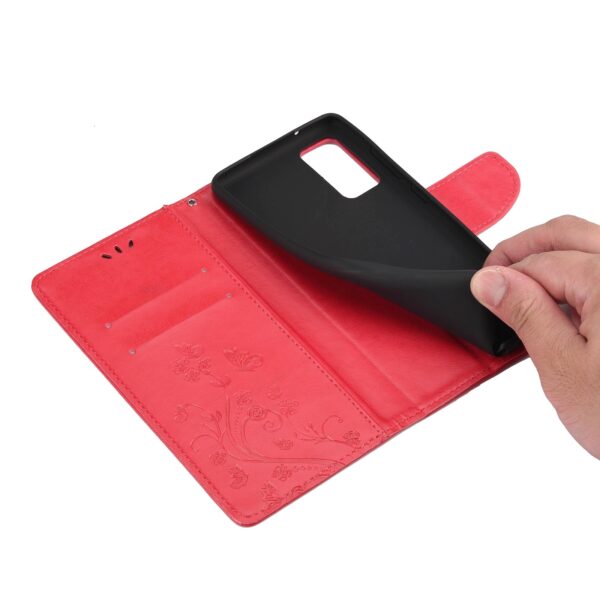 Samsung Galaxy A72 4G / A72 5G Θήκη Βιβλίο Πράσινο Λουλούδια Και Πεταλούδες Butterfly Flower Pattern Horizontal Flip Case Green