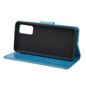 Samsung Galaxy A72 4G / A72 5G Θήκη Βιβλίο Μπλε Λουλούδια Και Πεταλούδες Butterfly Flower Pattern Horizontal Flip Case Blue