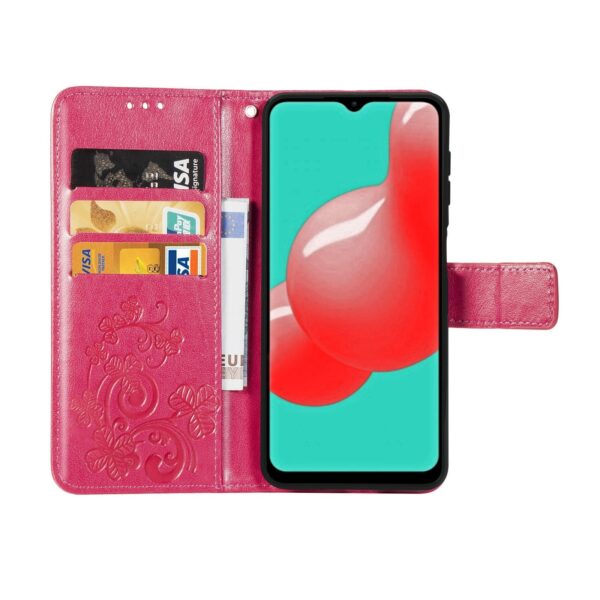Θήκη Samsung Galaxy A32 4G Βιβλίο Φούξια Four-leaf Clasp Embossed Buckle PU Leather Case Fuchsia