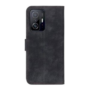 Xiaomi 11T / 11T Pro Θήκη Βιβλίο Μαύρο Antelope Texture Magnetic Buckle Horizontal Flip PU Leather Case with Card Slots Black