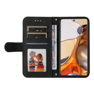 Θήκη Xiaomi 11T / 11T Pro Βιβλίο Μαύρο Skin Feel Life Tree Metal Button Horizontal Flip Leather Case Black