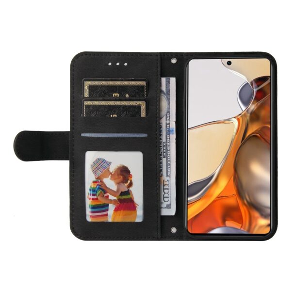 Θήκη Xiaomi 11T / 11T Pro Βιβλίο Μαύρο Skin Feel Life Tree Metal Button Horizontal Flip Leather Case Black