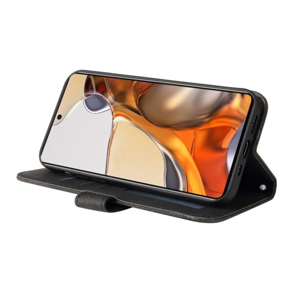 Θήκη Xiaomi 11T / 11T Pro Βιβλίο Μαύρο Skin Feel Life Tree Metal Button Horizontal Flip Leather Case Black