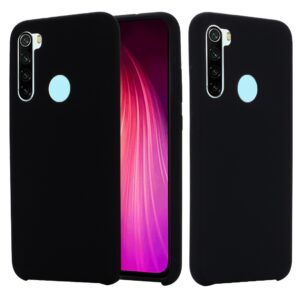 Θήκη Xiaomi Redmi Note 8 / Note 8 2021 Σιλικόνης Μαύρη Pure Color Liquid Silicone Shockproof Full Coverage Case Black