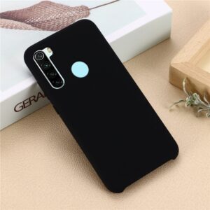 Θήκη Xiaomi Redmi Note 8 / Note 8 2021 Σιλικόνης Μαύρη Pure Color Liquid Silicone Shockproof Full Coverage Case Black