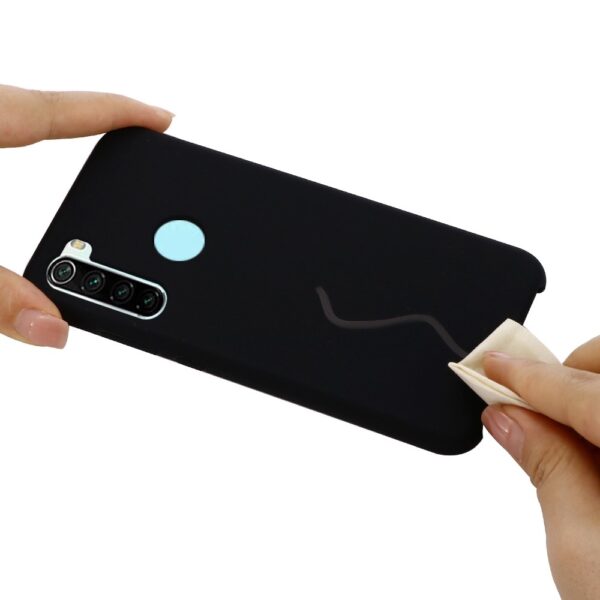 Θήκη Xiaomi Redmi Note 8 / Note 8 2021 Σιλικόνης Μαύρη Pure Color Liquid Silicone Shockproof Full Coverage Case Black