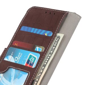 Θήκη Samsung Galaxy A22 4G / M32 4G Crocodile Βιβλίο Καφέ Texture Horizontal Flip Leather Case Brown