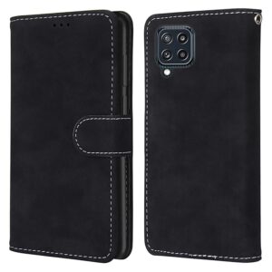 Θήκη Samsung Galaxy A22 4G / M32 4G Βιβλίο Μαύρο Retro Frosted Horizontal Flip PU Leather Case With Holder & Card Black