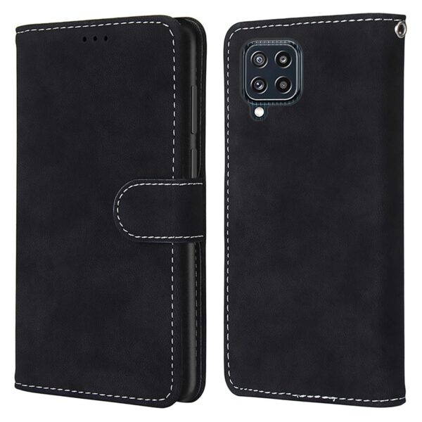 Θήκη Samsung Galaxy A22 4G / M32 4G Βιβλίο Μαύρο Retro Frosted Horizontal Flip PU Leather Case With Holder & Card Black