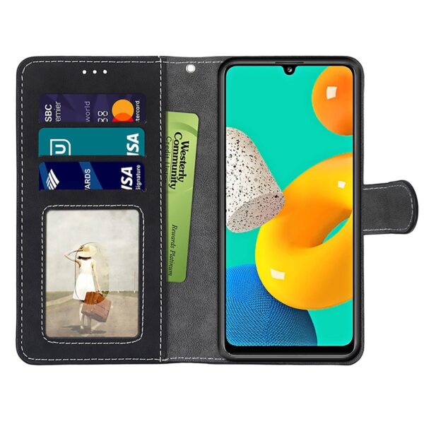 Θήκη Samsung Galaxy A22 4G / M32 4G Βιβλίο Μαύρο Retro Frosted Horizontal Flip PU Leather Case With Holder & Card Black