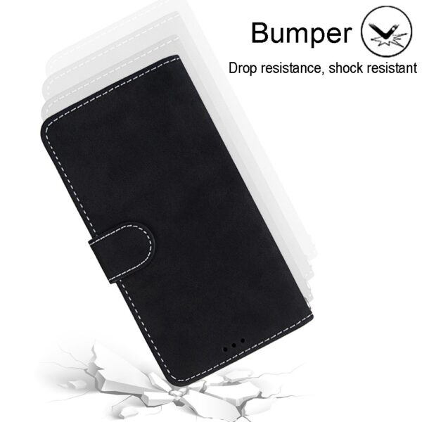 Θήκη Samsung Galaxy A22 4G / M32 4G Βιβλίο Μαύρο Retro Frosted Horizontal Flip PU Leather Case With Holder & Card Black