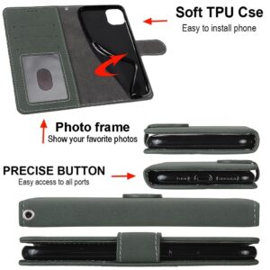 Θήκη Samsung Galaxy A22 4G / M32 4G Βιβλίο Πράσινο Retro Frosted Horizontal Flip PU Leather Case With Holder & Card Green