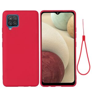 Θήκη Samsung Galaxy A22 4G / M32 4G Σιλικόνης Κόκκινη Solid Color Liquid Silicone Shockproof Case Red