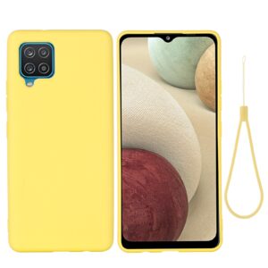 Θήκη Samsung Galaxy A22 4G / M32 4G Σιλικόνης Κίτρινη Solid Color Liquid Silicone Shockproof Case Yellow