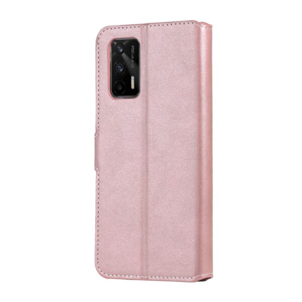 Θήκη Realme GT 5G Βιβλίο Ροζ - Χρυσό Classic Calf Texture Horizontal Flip PU Leather Case with Holder Rose - Gold