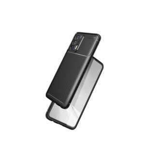 Θήκη Realme GT 5G Σιλικόνης Μπλε Carbon Fiber Texture Shockproof TPU Case Blue