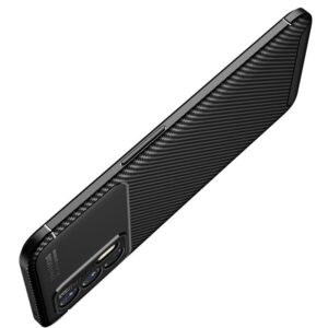 Θήκη Realme GT 5G Σιλικόνης Μπλε Carbon Fiber Texture Shockproof TPU Case Blue