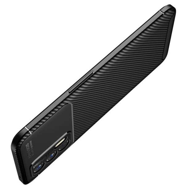 Θήκη Realme GT 5G Σιλικόνης Μπλε Carbon Fiber Texture Shockproof TPU Case Blue