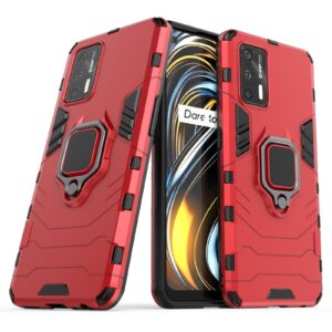 Σκληρή Θήκη Realme GT 5G Με Σταντ Κόκκινη TPU Shockproof with Magnetic Ring Holder Red