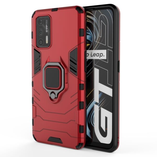 Σκληρή Θήκη Realme GT 5G Με Σταντ Κόκκινη TPU Shockproof with Magnetic Ring Holder Red Σκληρή Θήκη Realme GT 5G Με Σταντ Κόκκινη TPU Shockproof with Magnetic Ring Holder Red